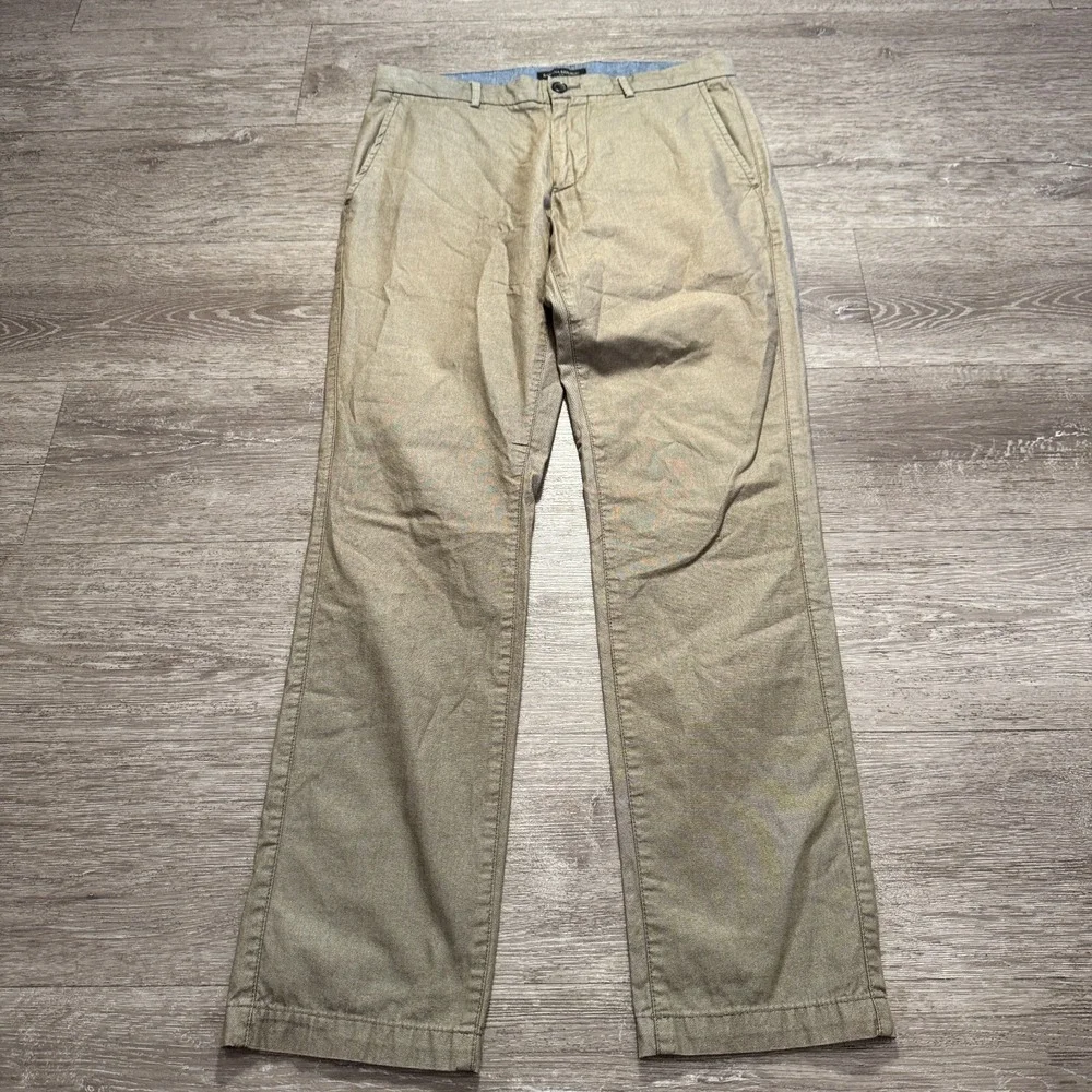 Banana Republic Pants Mens 32 Khaki Aiden‎ Chino Slim Straight Flat Front 32x31